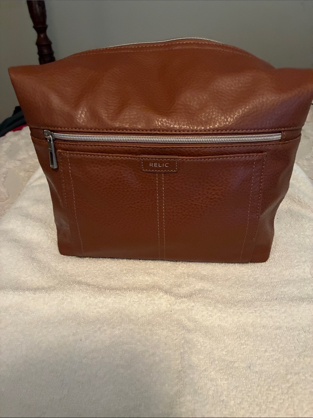 Relic Cognac soft pebble-textured faux-leather Hobo Shoulder Crossbody